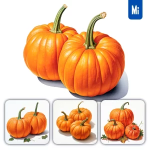 Midjourney Prompt Pumpkin Vegetable Detailed Illustration Painting