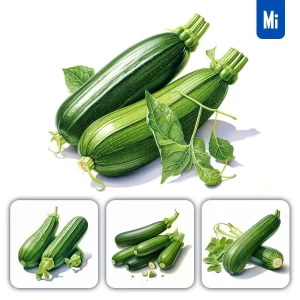 Midjourney Prompt Zucchini Vegetable Detailed Illustration Painting