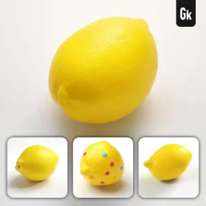 Grok Prompt Lemon 3D Rendering Icon Cartoon Simple Model Fruit