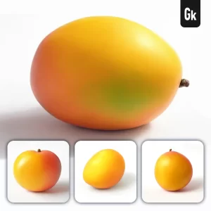 Grok Prompt Mango 3D Rendering Icon Cartoon Simple Model Fruit