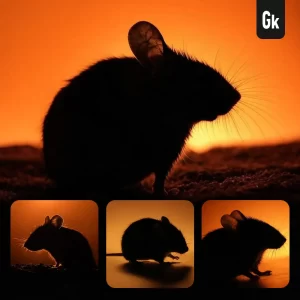 Grok Prompt Mouse Side Orange Yellow Silhouette Photography
