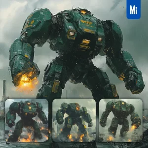 Midjourney Prompt Cherno Alpha Mecha Combat Sci-fi Heroic War Machine Painting Character Design Setting Science Fiction Action Fight