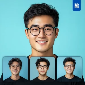 Midjourney Prompt Glasses Man Puber Young Chinese Japanese Portrait Identification Photography