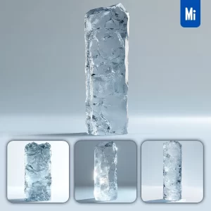 Midjourney Prompt Ice Frozen Transparent Pillar Photography