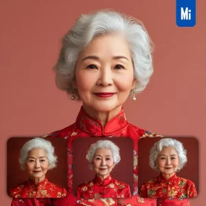 Midjourney Prompt Kind Old Woman Grandmother Grandma Chinese Japanese Portrait Photography