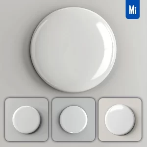 Midjourney Prompt Round White Blank Mockup Pinback Button 3D