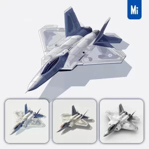 Midjourney Prompt F22 Raptor Fighter Jet US 3D Model Illustration