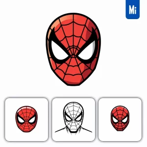 Midjourney Prompt Spider-Man Spider Man Line Cartoon Graphic Icon Illustration Avatar Logo Portrait