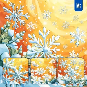 Midjourney Prompt Snow Snowflake Winter Painting Cartoon