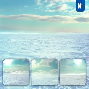 Midjourney Prompt Cyan Cloud Snow Winter South Pole Plain Landscape Photography