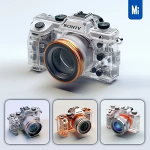 Midjourney Prompt Digital Camera SONY A7 3D Model Illustration