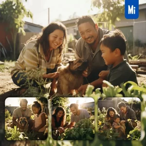 Midjourney Prompt Family Father Mother Kid Child Light Sunshine Photography
