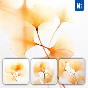 Midjourney Prompt Ginkgo Leaves Leaf Yellow Illustration