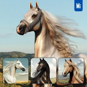 Midjourney Prompt Horse Cineframe 3D Close Up Painting Photography