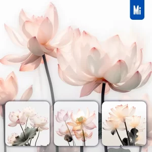Midjourney Prompt Lotus Flower Pink Illustration Photography