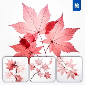 Midjourney Prompt Maple Tree Leaves Leaf Red Illustration