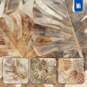 Midjourney Prompt Monstera Deliciosa Leave Golden Brown Plant Leaves Leaf Wallpaper