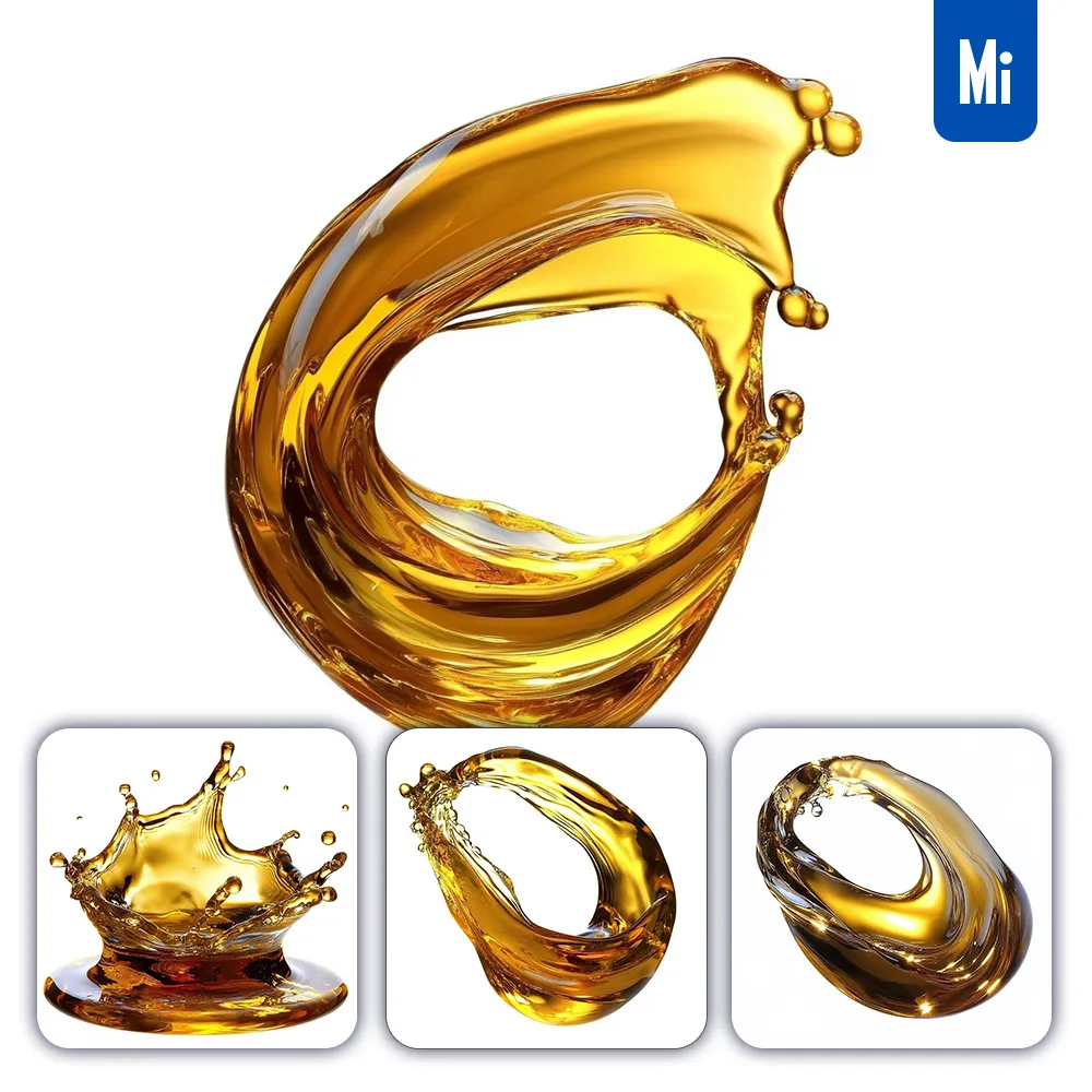 Midjourney Prompt Splash Lubricating Oil Yellow 3D Liquid Photography