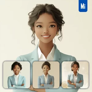 Midjourney Prompt Woman African Business Portrait Smile Photography