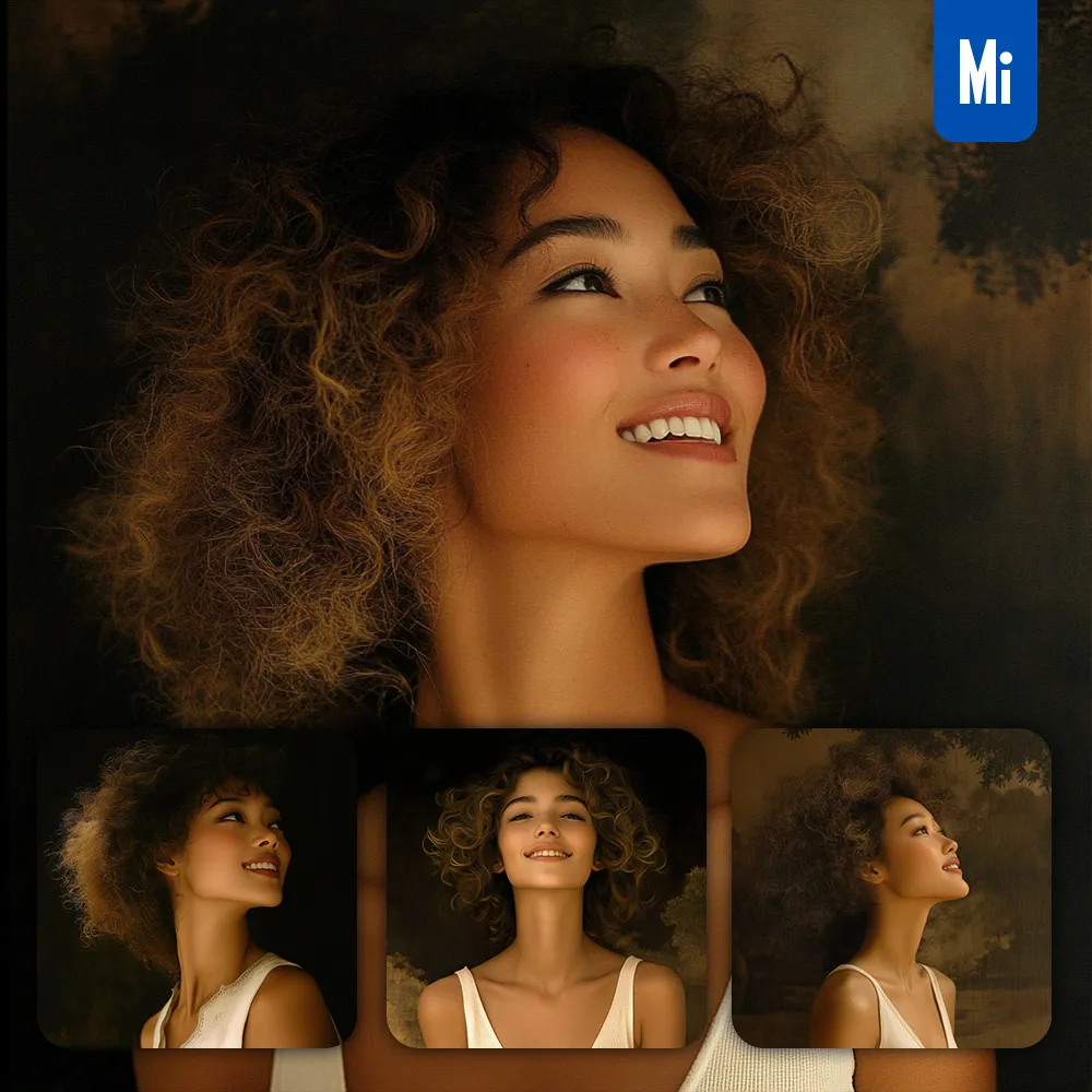 Midjourney Prompt Woman Girl Face Smile Photography Painting